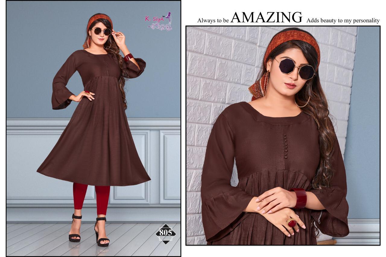 K Siya Mufasa Latest Casual Desingner Kurtis Collection